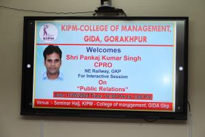 An interactive session on "Public Relation" by "Mr. Pankaj Kumar Singh, CPRO, NE Railway, Gorakhpur.